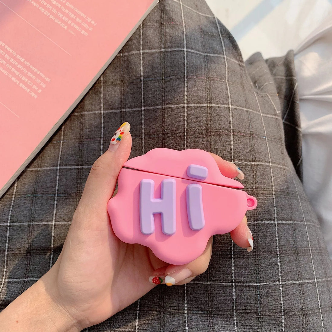 AirPod 2 Case 3D HI BYE Cloud Letter Cartoon Soft Silicone Wireless Earphone Cases For Apple Airpods Case Cute Cover My Store