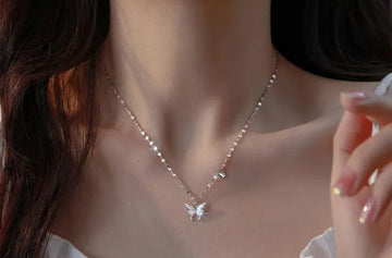 Butterfly Necklace For Women Light Luxury Minority High-grade Tassel Clavicle Chain My Store