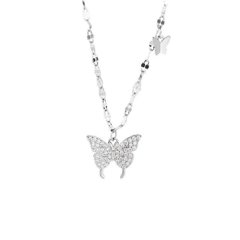 Butterfly Necklace For Women Light Luxury Minority High-grade Tassel Clavicle Chain My Store